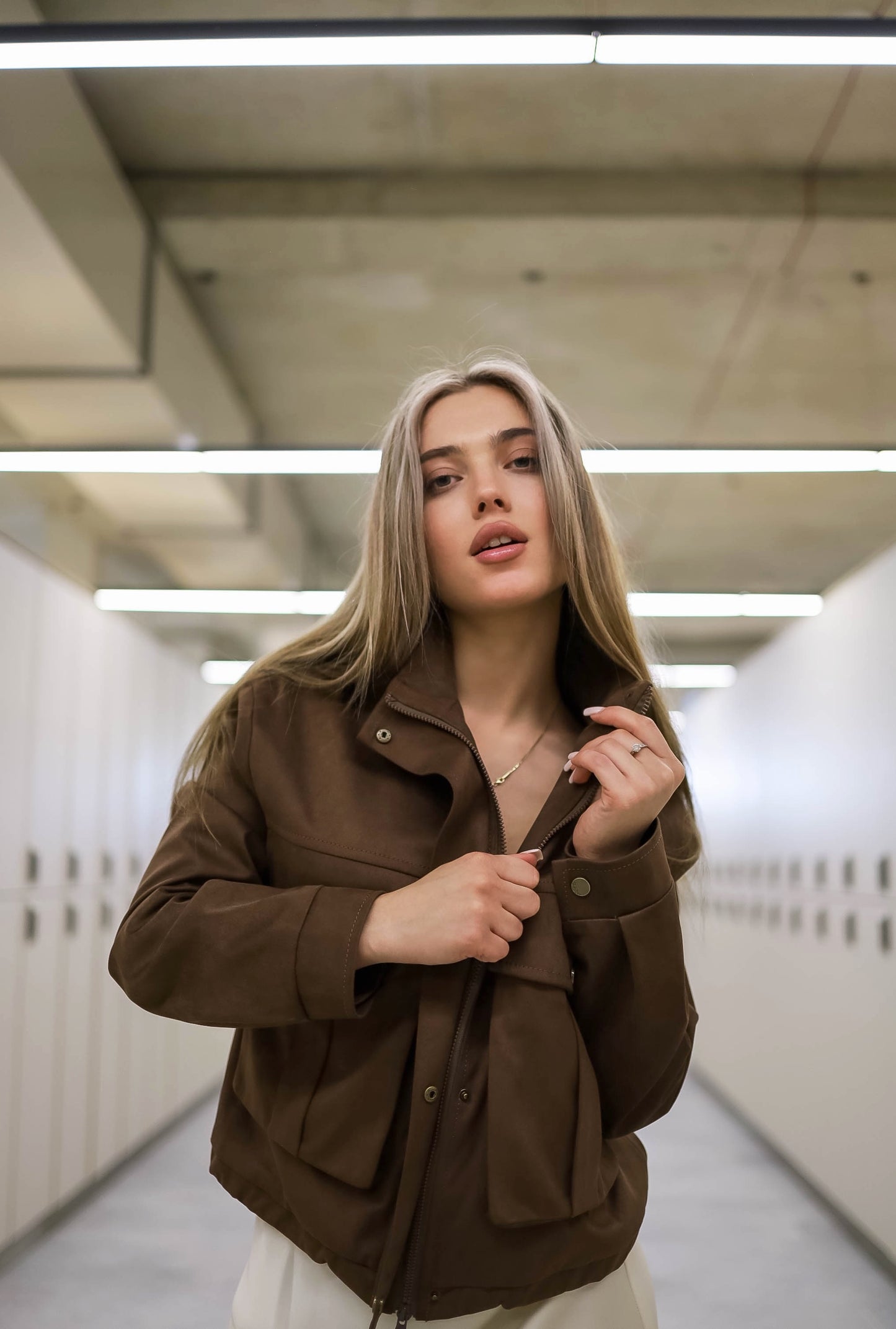–Cropped Bomber Jacket