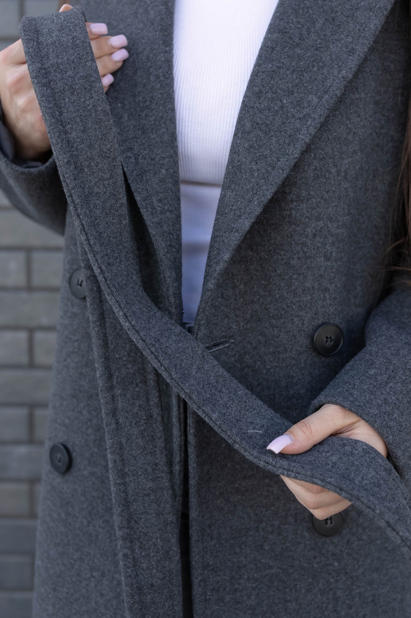 –Belted Wool Coat