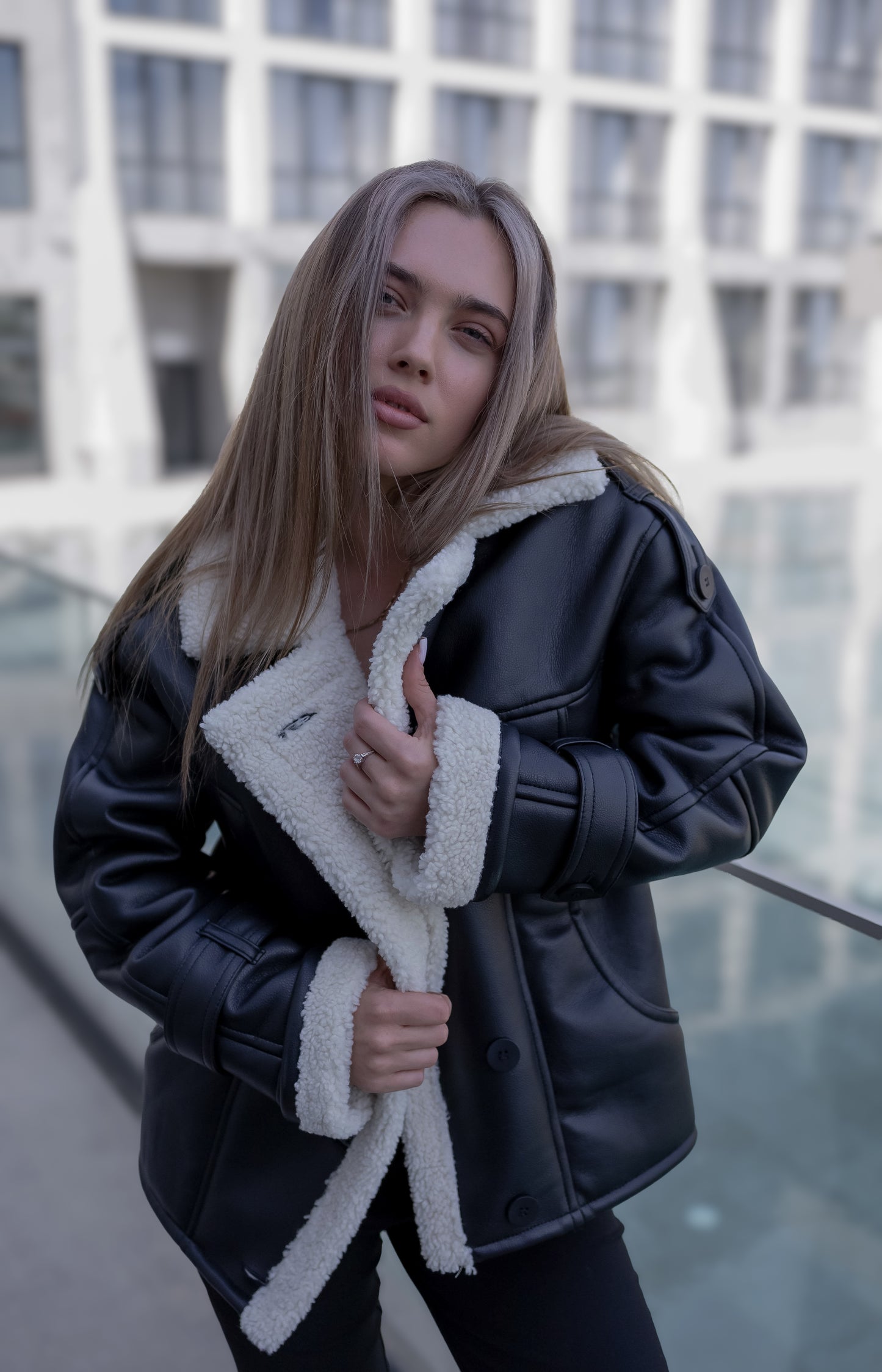 –Eco Shearling Jacket