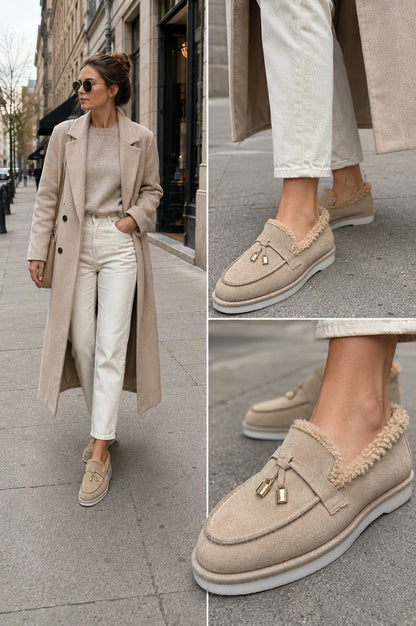 BAZHANA Leather Loafers