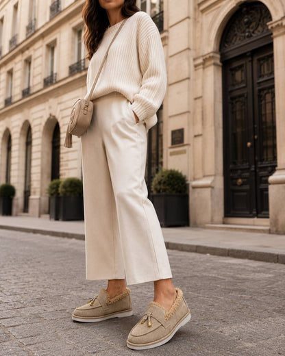 BAZHANA Leather Loafers