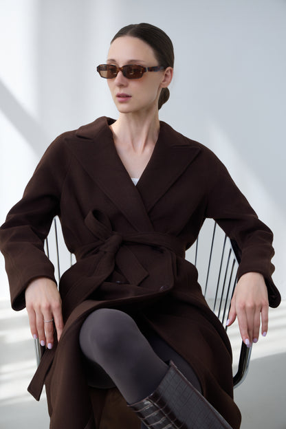 coat VESPERA with belt