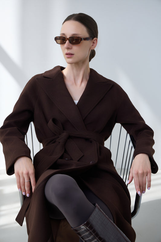 coat VESPERA with belt