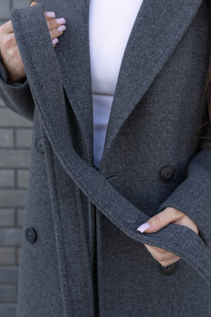 –Belted Wool Coat