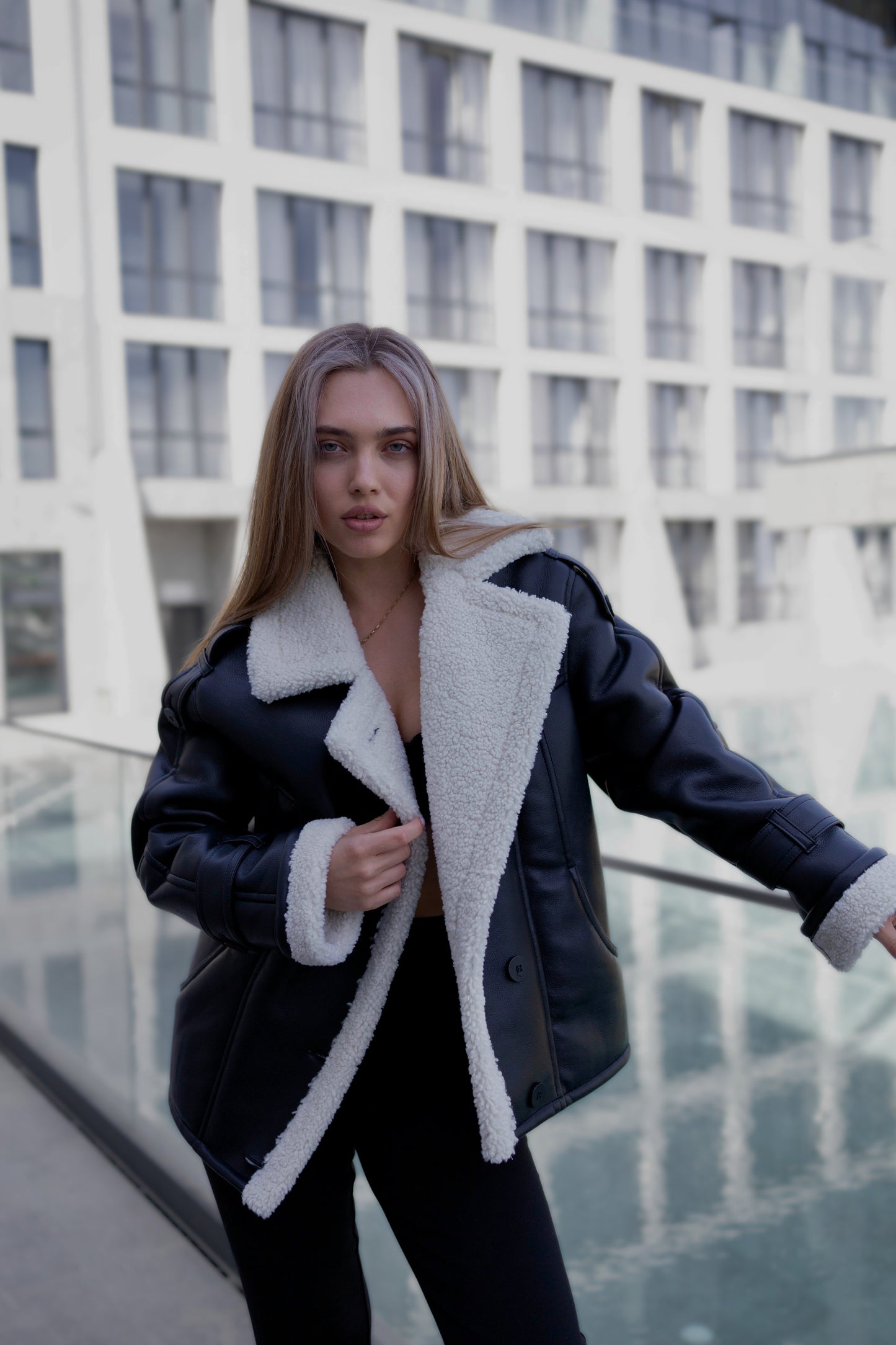 –Eco Shearling Jacket