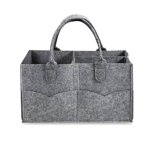 PandaEar Baby-Windel-Organizer für Babys Jungen Mädchen tragbarer Reise-Windel-Organizer Kinderzimmer-Caddy Korb für Babysachen zusammenklappbarer Baby-Organizer mit geteiltem Design